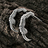 Raven Claw Hoop Earrings