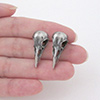 Raven Skull Stud Earrings